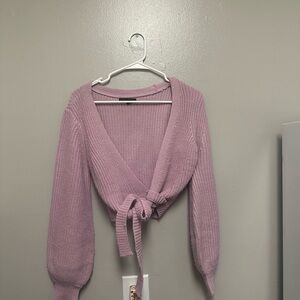 Lavender Wrap Sweater